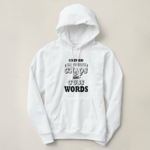 PULL À CAPUCHE JE COURS SUR CAFFEINE CHAOS ET CUSS WORDS