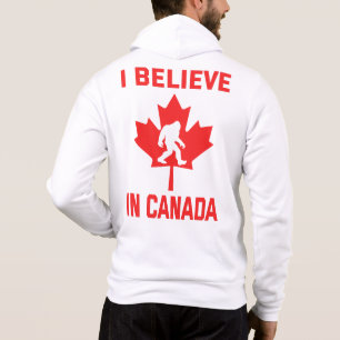 Pull À Capuche Je Crois Au Canada - Bigfoot Drôle