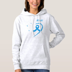 Pull À Capuche Je porte du bleu pour mon cousin parce que le figh
