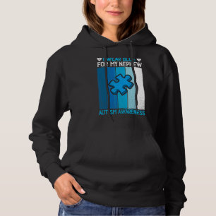 Pull À Capuche Je Porte Du Bleu Pour Mon Mois De Sensibilisation