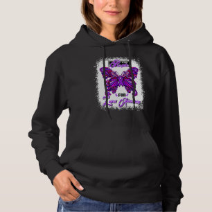 Pull À Capuche Je Porte Du Ruban Violet Pour Lupus Sensibilisatio