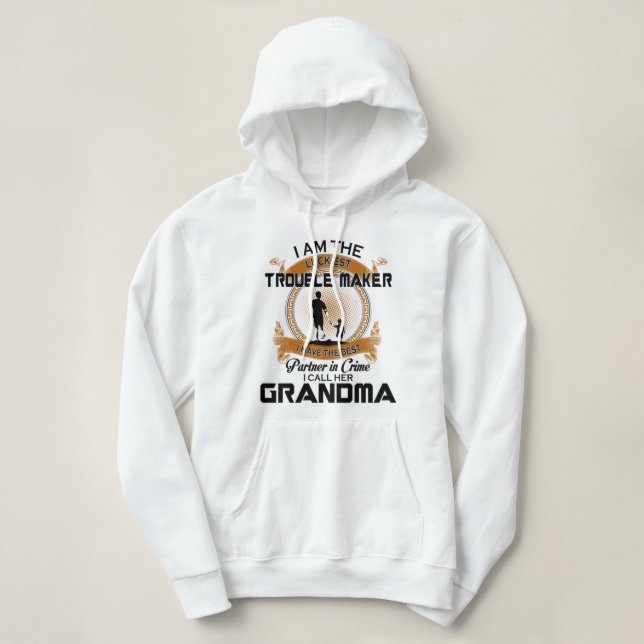 Pull À Capuche Je suis le plus chanceux faiseur de problèmes (Design devant)