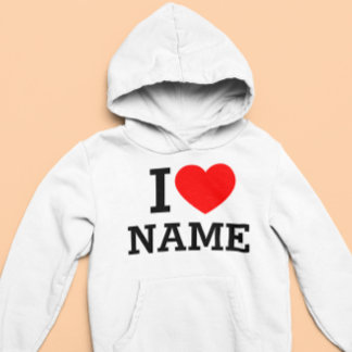 Pull À Capuche Je t'aime Nom
