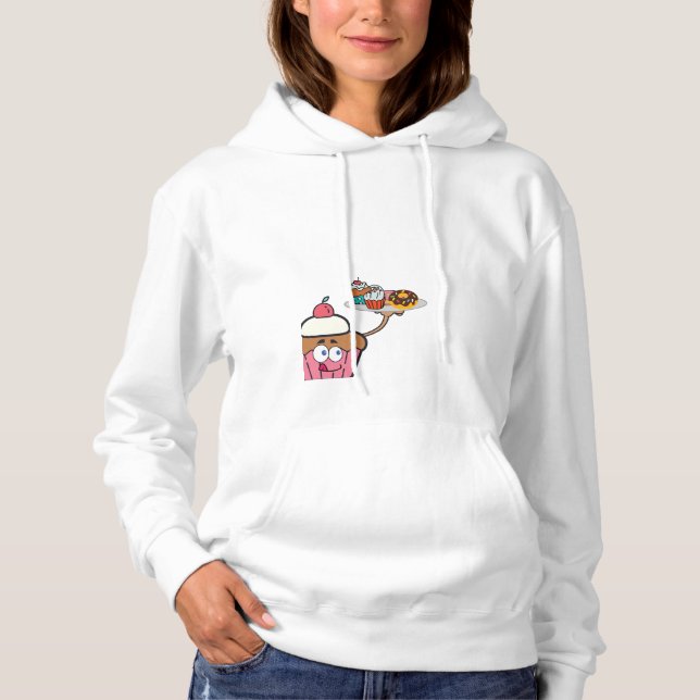 Pull À Capuche Je te suce avec un gâteau (Devant)
