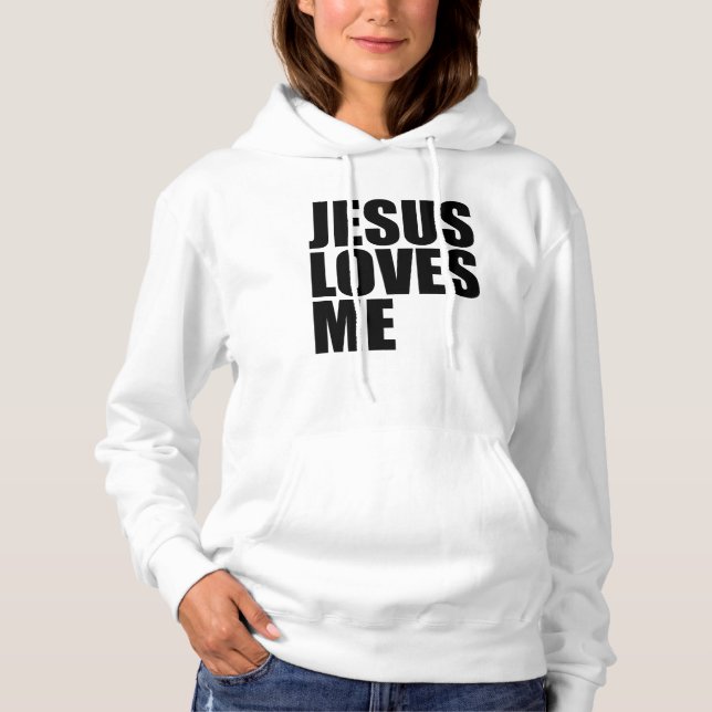 PULL À CAPUCHE JÉSUS M'AIME (Devant)