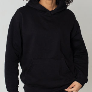 Pull À Capuche Jet noir couleur solide simple minimaliste