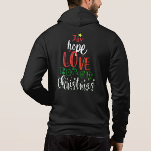 Pull À Capuche Joie Espoir Amour Paix Noël-14090