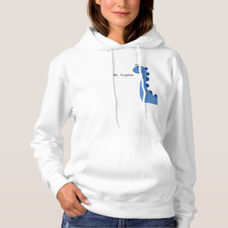 Pull À Capuche Joli Dinosaure Bleu - Nom personnalisé Sophia