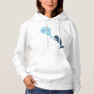 Pull À Capuche Jolie baleine à sperme soufflant bulles dessin