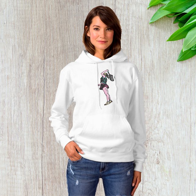 Pull À Capuche Joueuse de tennis féminine (Créateur téléchargé)