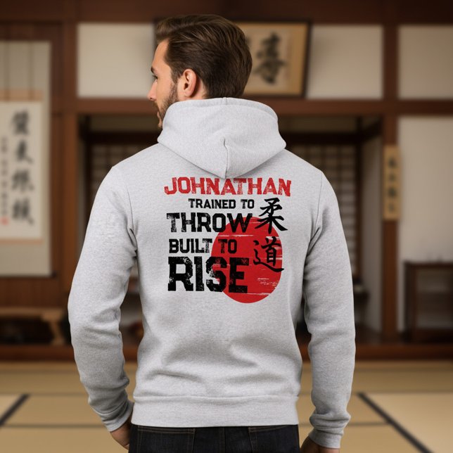 Pull À Capuche Judo - Trained to Throw - Built to Rise (Créateur téléchargé)