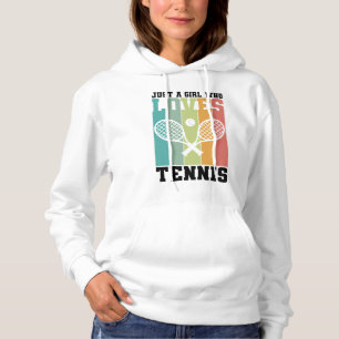 Pull À Capuche Juste une fille qui aime le tennis Cadeaux du jo