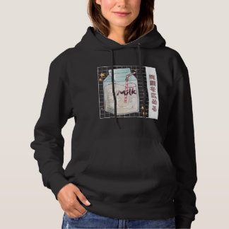 Pull À Capuche Kawaii Milk Carton Japonais Vaporwave 90'S Aesthet