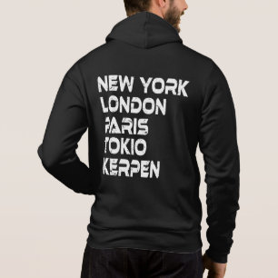 Pull À Capuche Kerpen New York Tokyo Paris Hoodie