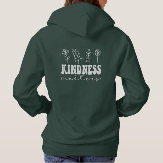 Pull À Capuche Kindness Matters Retro Boho Floral