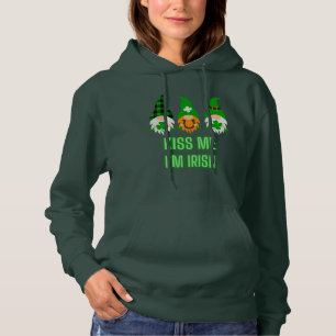 Pull À Capuche Kiss Me Je suis Irlandais St. Patrick's Day Gnome