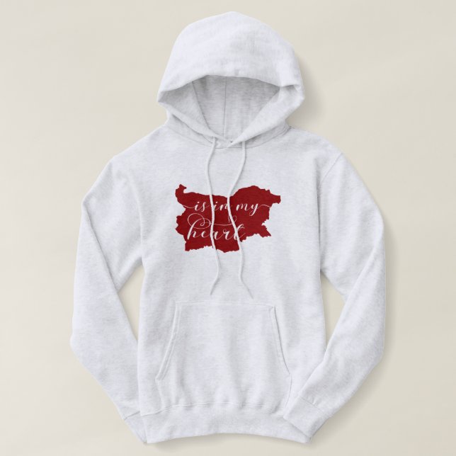 Pull À Capuche La Belgique est dans mon coeur (Design devant)