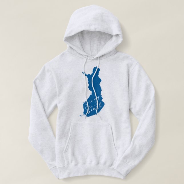 Pull À Capuche La Finlande Est Dans Mon Coeur (Design devant)