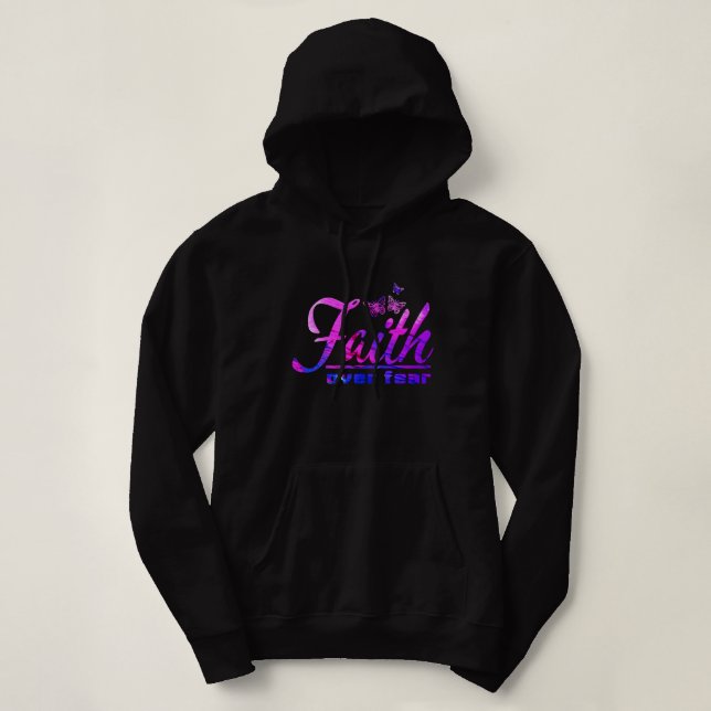 Pull À Capuche La foi sur la peur (Design devant)