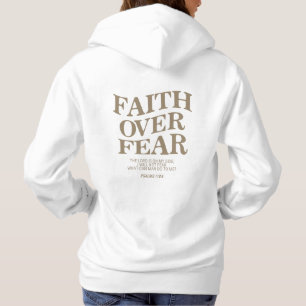 Pull À Capuche La foi sur la peur, citation chrétienne, verset bi