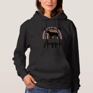 Pull À Capuche La vie est meilleure Auggie Arc-en-ciel Chien Femm