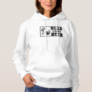 Pull À Capuche Lacrosse Player Team Live Love Lax Funny Gift Idea