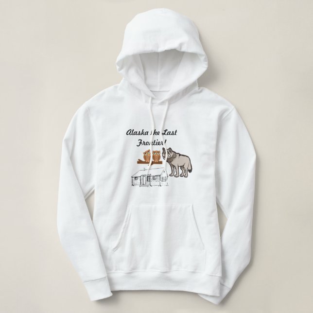 Pull À Capuche L'Alaska La Dernière Frontière (Design devant)