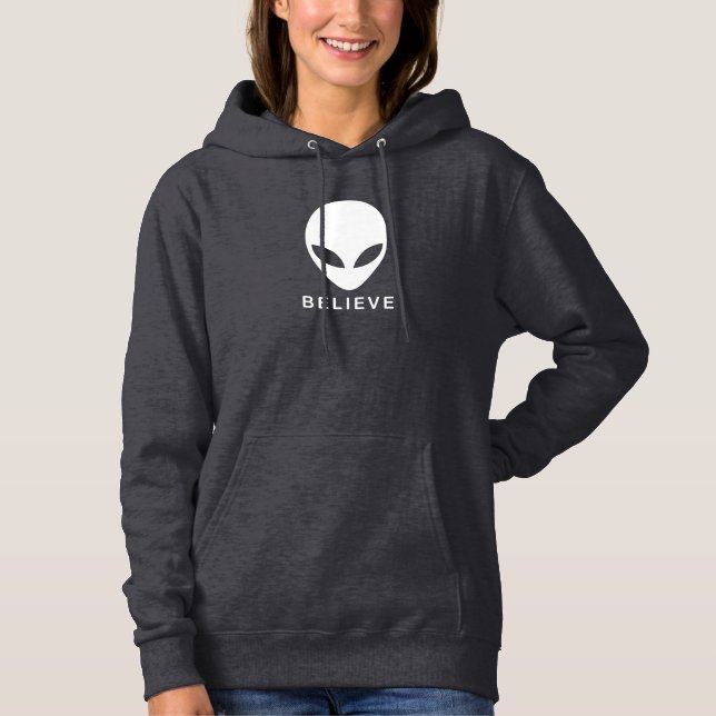 Pull À Capuche L'alien croient (Devant)