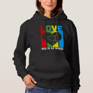 Pull À Capuche L'amour n'a pas besoin de mots Sensibilisation sur