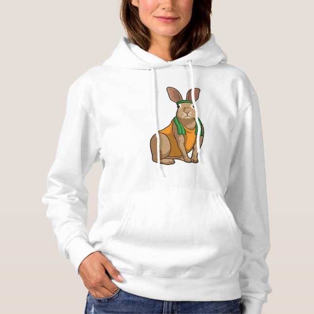 Pull À Capuche Lapin comme coureur avec serviette (Devant)