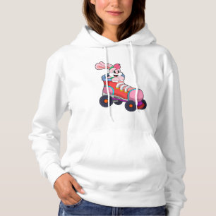 Pull À Capuche Lapin comme Patineur Inline avec Patins Inline