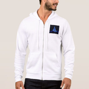 Pull À Capuche l'arbre de Noël stylisé et lumineux de SlipperyJoe