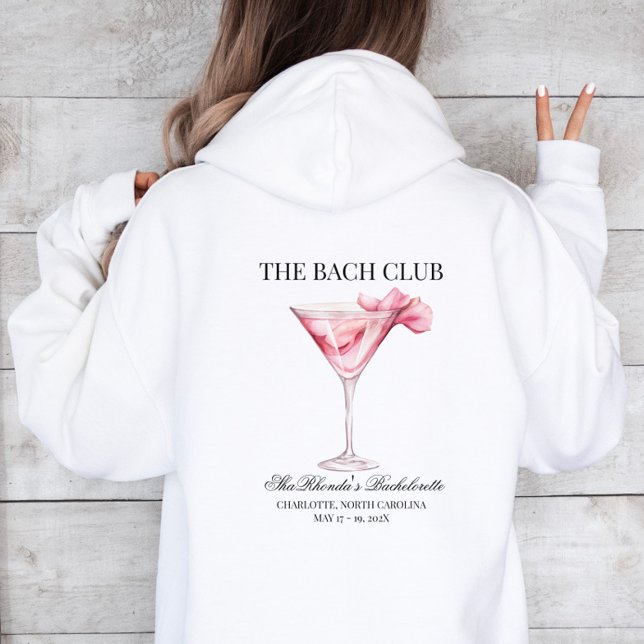 Pull À Capuche Le Bach Club Pink Cocktail Social Club (The Bach Club Pink Cocktail Social Club Hoodie)