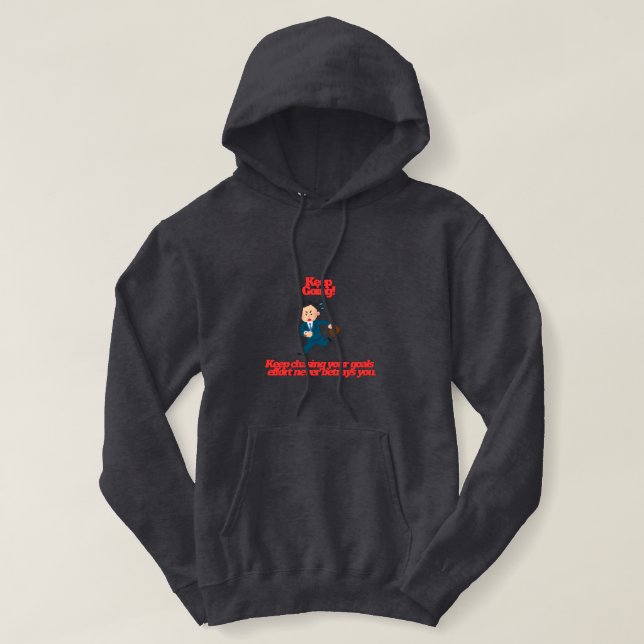 Pull À Capuche Le temps presse – Affiche de typographie minimalis (Design devant)