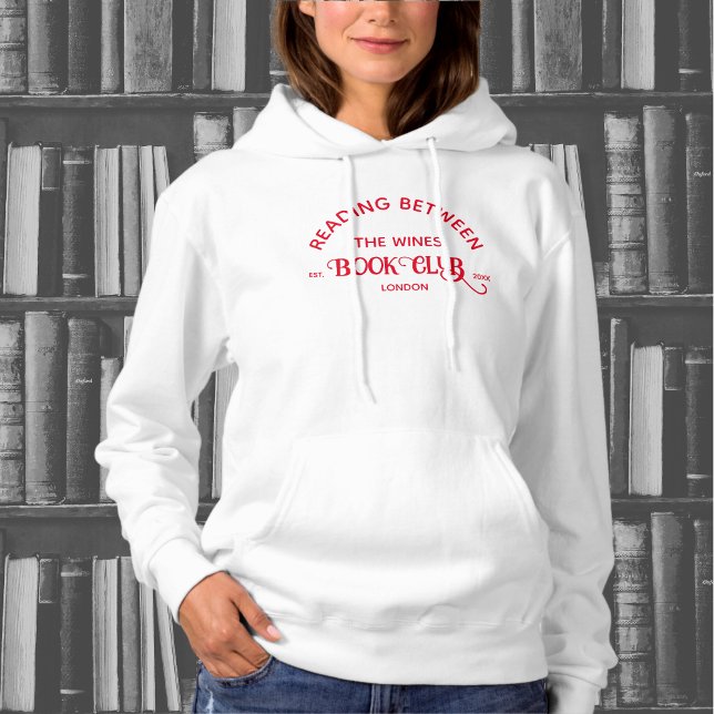 Pull À Capuche Lecture Entre Les Vins Book Club Red Crest (Créateur téléchargé)