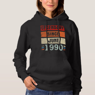 Pull À Capuche Légendaire Depuis Juin 1990 Joyeux Anniversaire Po