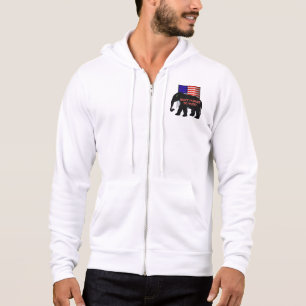 Pull À Capuche Les Éléphants N'Oublient Jamais De Voter !