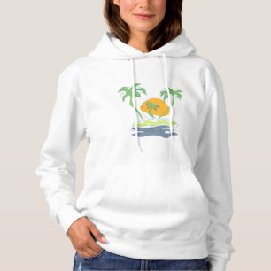 Pull À Capuche Les paysages de plage tropicaux de l'île. Palmier