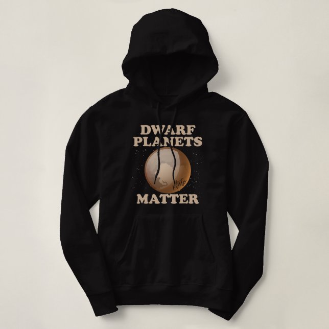 Pull À Capuche Les planètes naines Matt Funny Planet Pluto (Design devant)