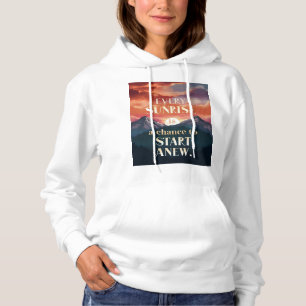Pull À Capuche Lever et renouveler : Lever de soleil inspirant