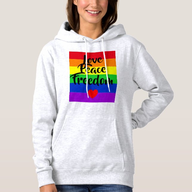 Pull À Capuche #LGBT #love #pride #gay #lesbiennes #freedom #para (Devant)