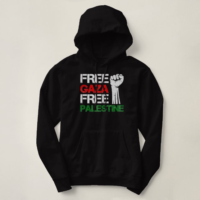 Pull À Capuche Libérez Gaza Libérez La Palestine Nous Sommes Avec (Design devant)