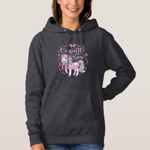 Pull À Capuche Licorne Coquette Bow Licorne Mignon Graphique Past