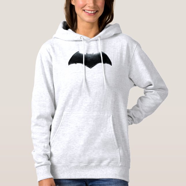Pull À Capuche Ligue de Justice | Symbole de batman métallique (Devant)