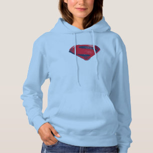 Pull À Capuche Ligue de Justice   Symbole Superman brosse et demi