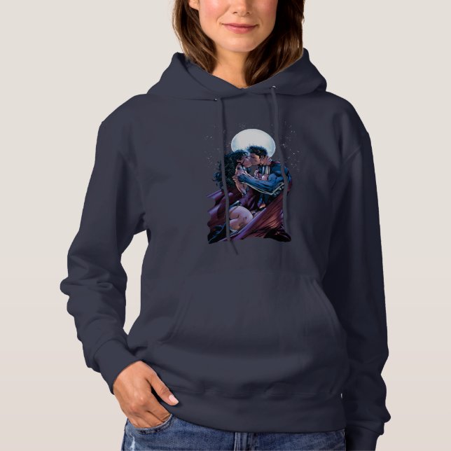 Pull À Capuche Ligue Justice #12 Wonder Woman & Superman Kiss (Devant)