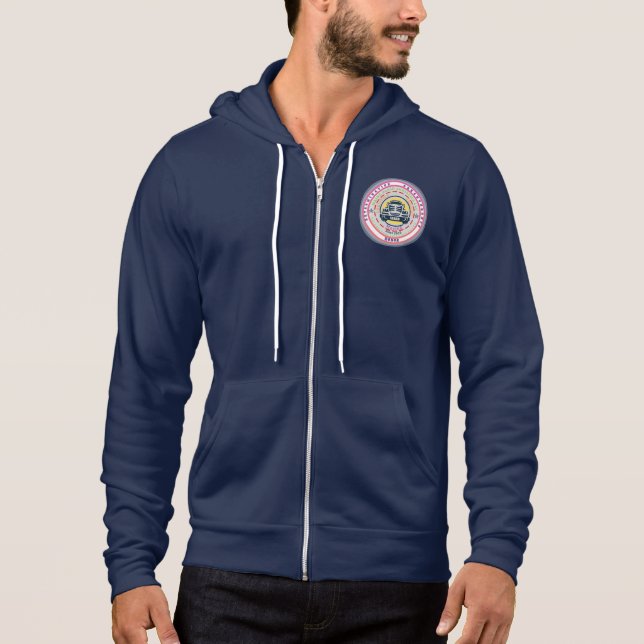 PULL À CAPUCHE LOGO ALTERNATIF ROSE (Devant)