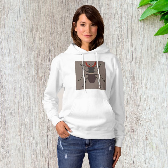 Pull À Capuche Lucane élégant minimaliste insecte (Créateur téléchargé)