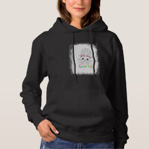 Pull À Capuche Lunettes léopard à visage de lapin blanchies Happy