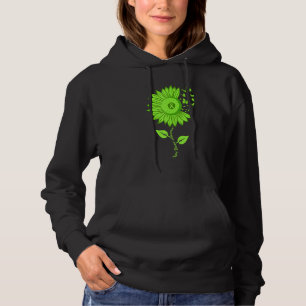 Pull À Capuche Lyme Maladie Sensibilisation Tournesol Vert Ruban
